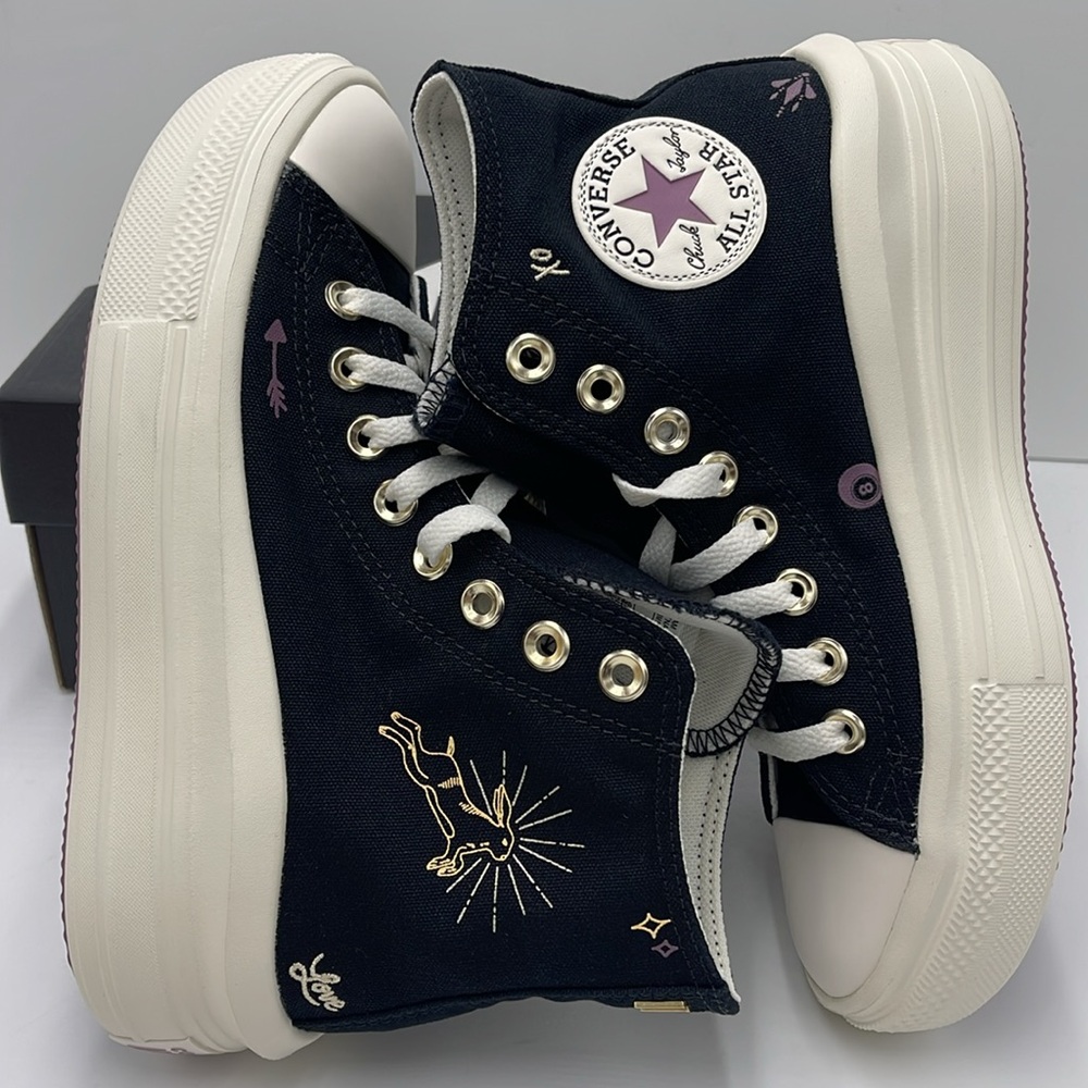 Converse WMNS Black High-Top Sneakers Platform A07136C
CTAS MOVE HI
BLACK/DREAMY - Picture 11 of 16